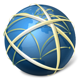 Blue internet web icon